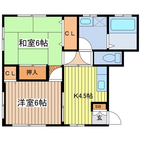 スガワラハイツの物件間取画像